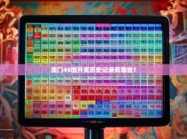 澳门49图开奖历史记录有哪些？