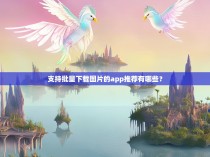 支持批量下载图片的app推荐有哪些？
