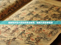 揭秘张长信六合彩的拳法秘籍，图解六合彩拳套路