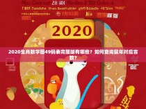 2020生肖数字图49码表完整版有哪些？如何查询鼠年对应吉数？