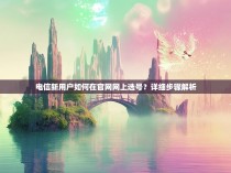 电信新用户如何在官网网上选号？详细步骤解析