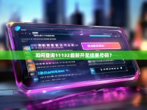 如何查询11132最新开奖结果号码？