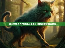 兽中只有三只爪是什么生肖？揭秘谜语背后的答案