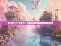 列王纪上17章查经：理解以利亚的顺服与神的供应