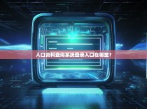 人口资料查询系统登录入口在哪里？