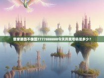 管家婆四不像图7777888888今天开奖号码是多少?