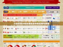 六合彩统计在彩票投资中的应用与策略