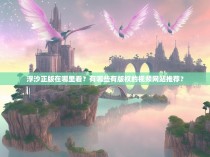 浮沙正版在哪里看?有哪些有版权的视频网站推荐?