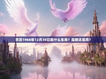 农历1968年12月30日属什么生肖？是猴还是鸡？