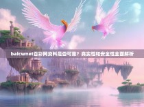 baicwnet百彩网资料是否可靠？真实性和安全性全面解析