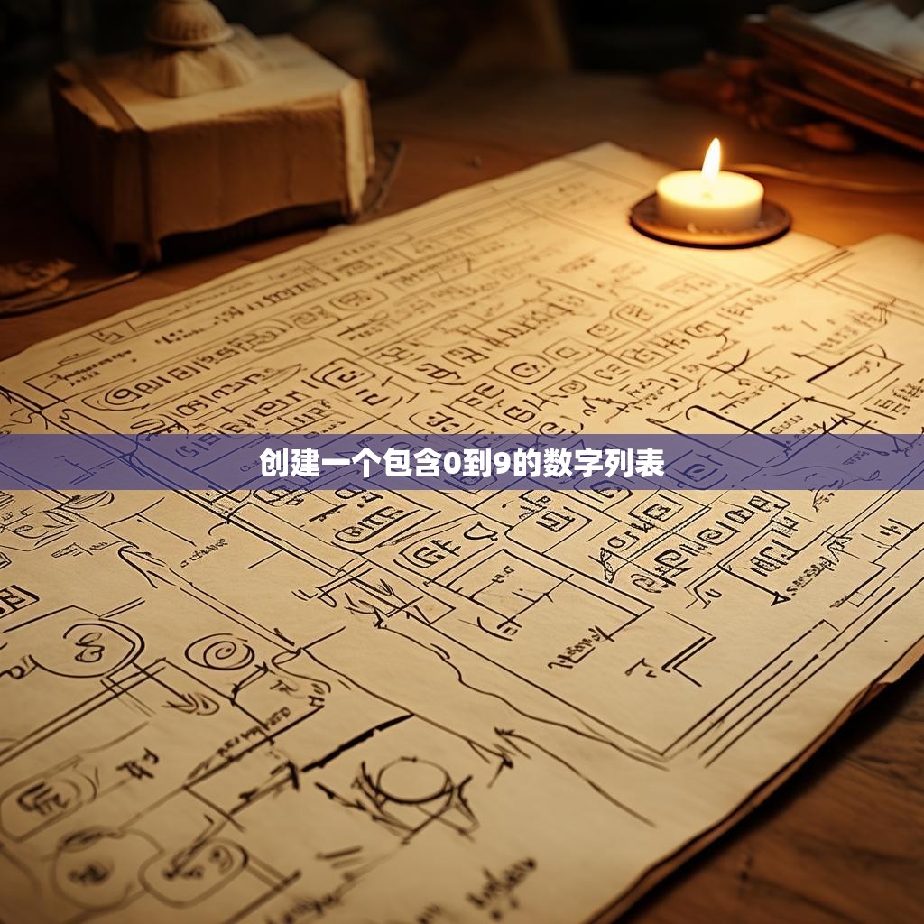 创建一个包含0到9的数字列表