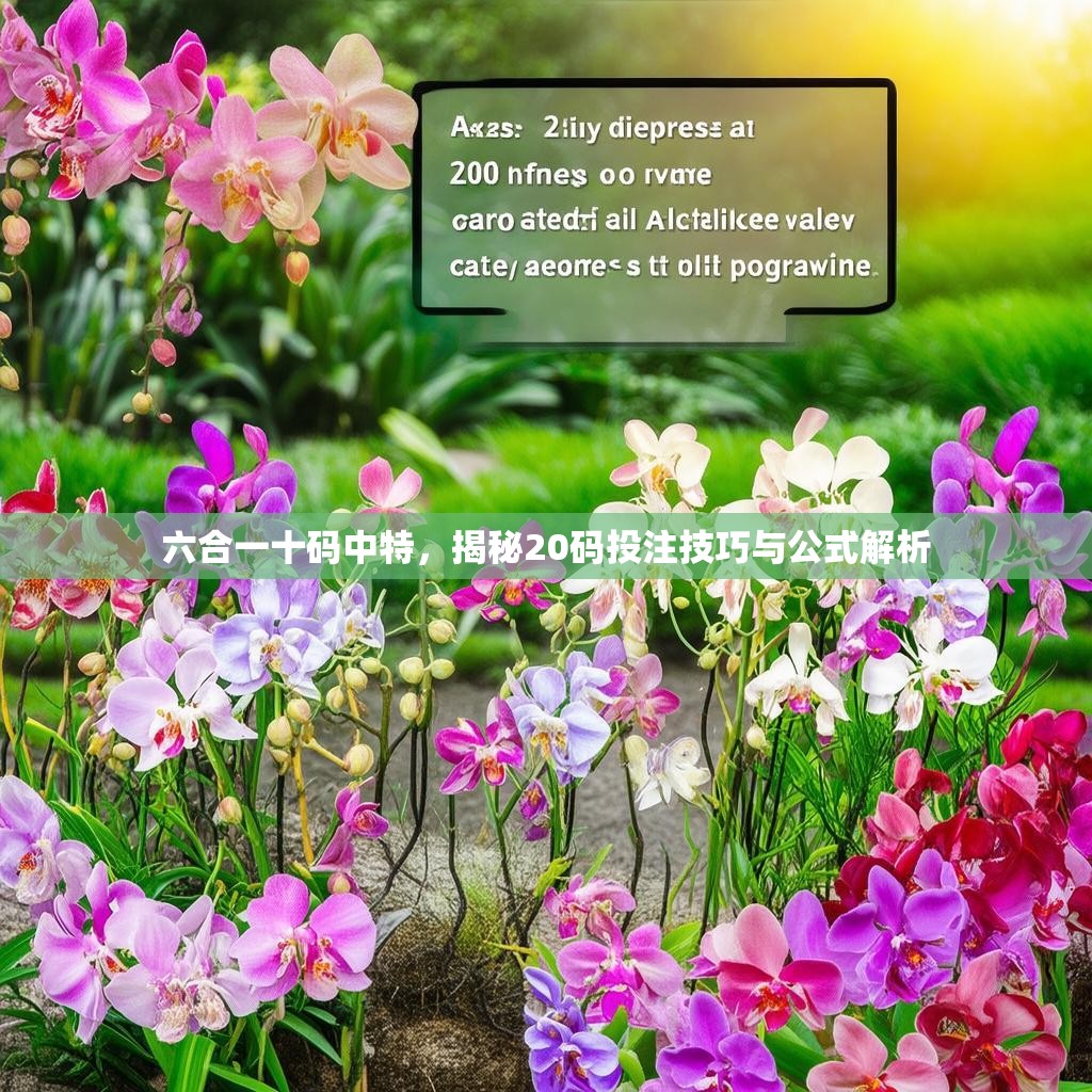 六合一十码中特，揭秘20码投注技巧与公式解析