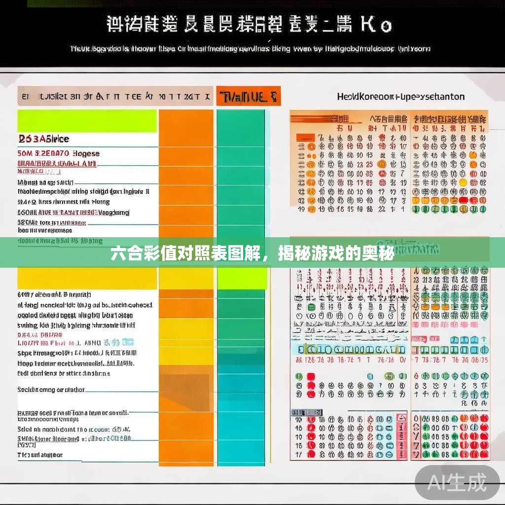 六合彩值对照表图解，揭秘游戏的奥秘