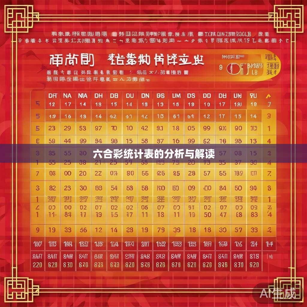 六合彩统计表的分析与解读