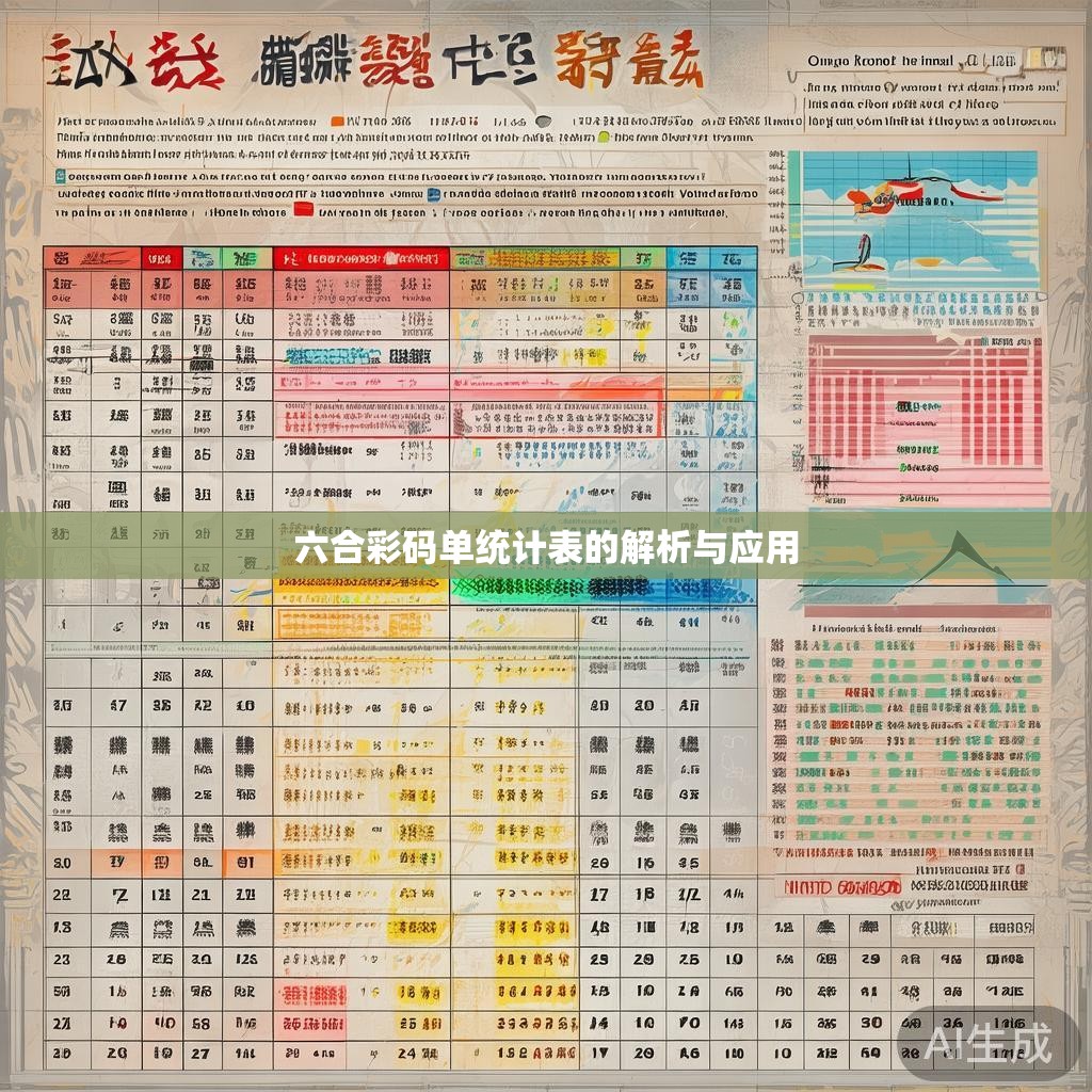 六合彩码单统计表的解析与应用