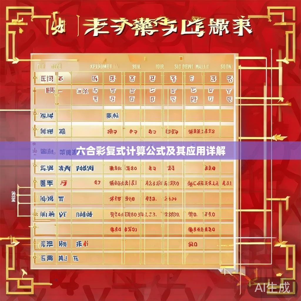 六合彩复式计算公式及其应用详解