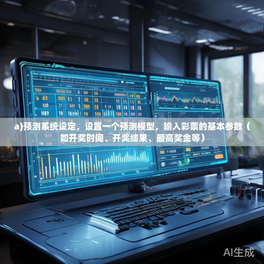 a)预测系统设定,设置一个预测模型,输入彩票的基本参数(如开奖时间、开奖结果、最高奖金等) a)预测系统设定,设置一个预测模型,输入彩票的基本参数(如开奖时间、开奖结果、最高奖金等)