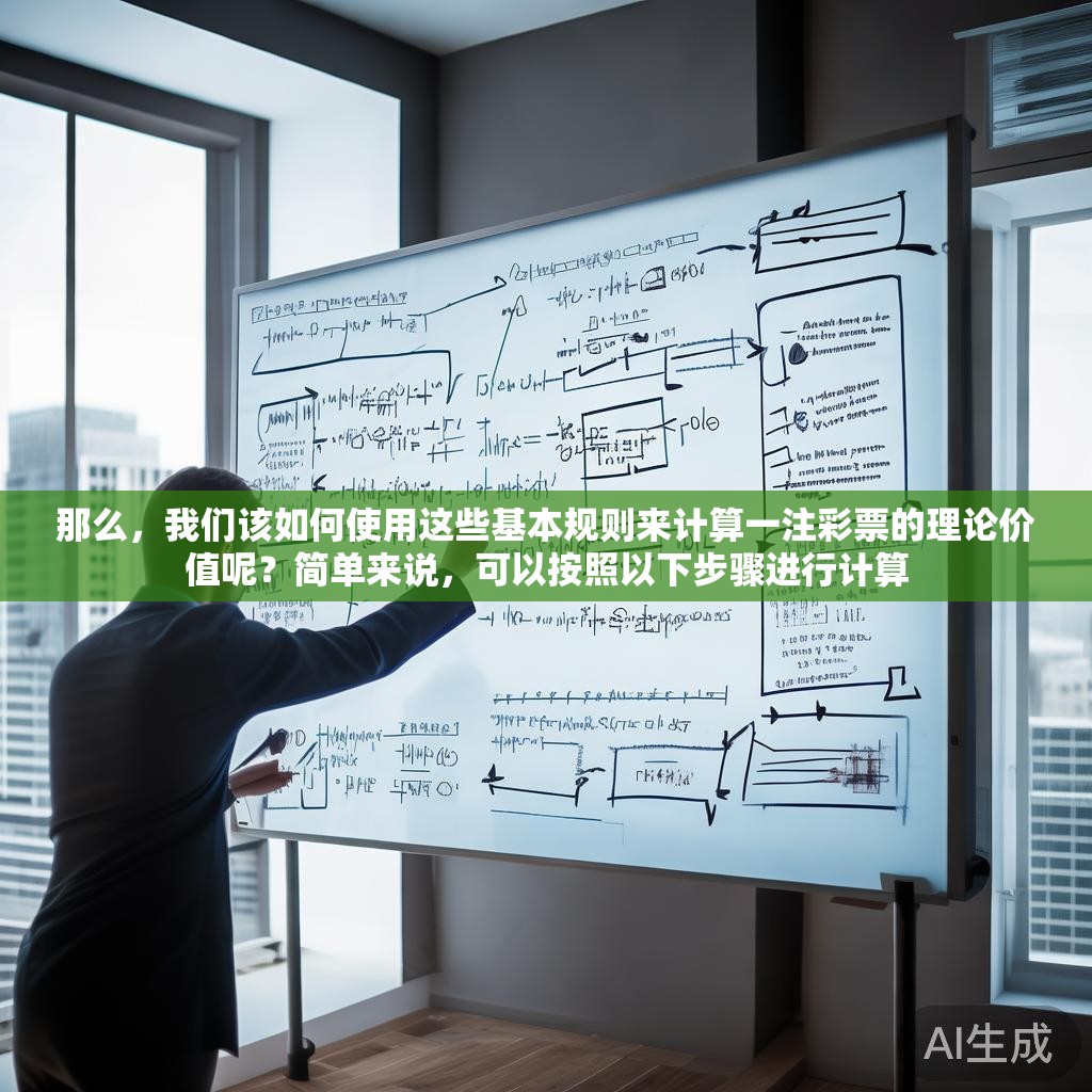 那么，我们该如何使用这些基本规则来计算一注彩票的理论价值呢？简单来说，可以按照以下步骤进行计算