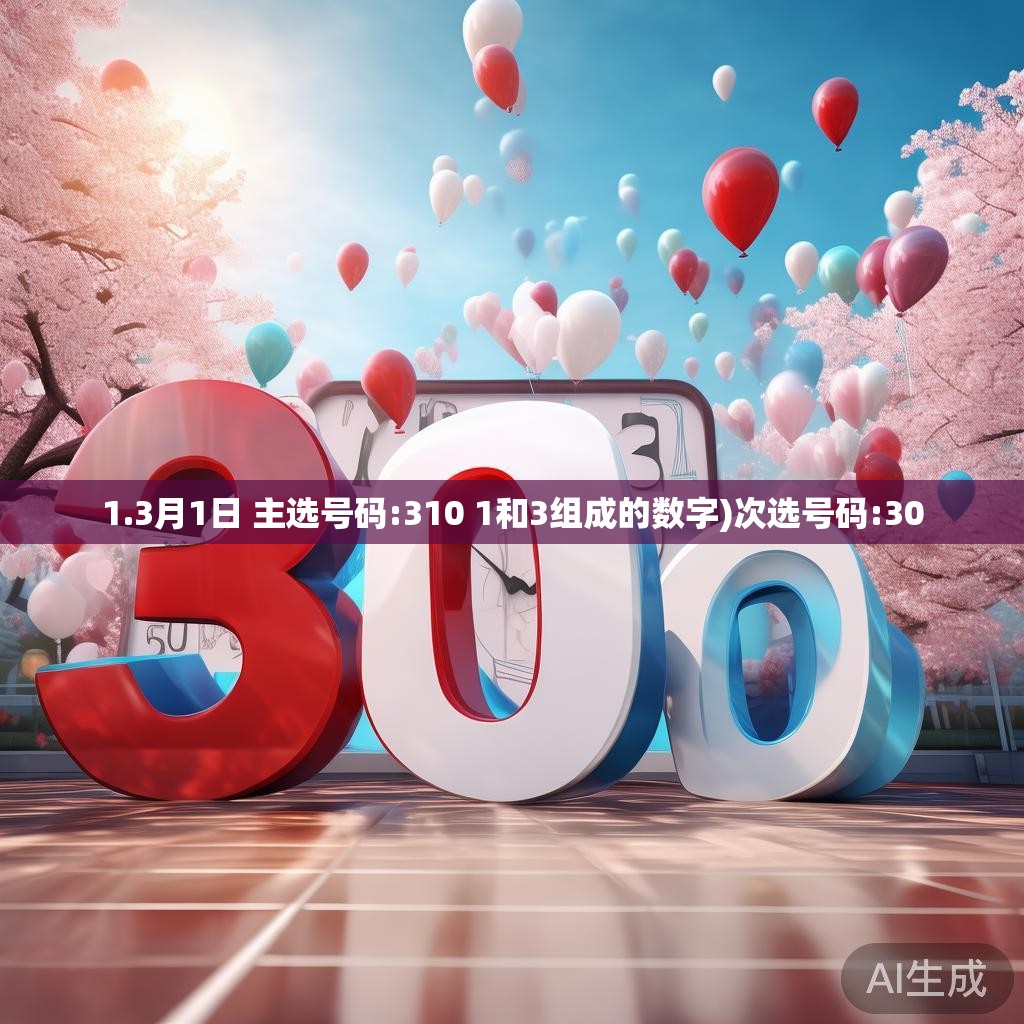 1.3月1日 主选号码:310 1和3组成的数字)次选号码:30 1.3月1日 主选号码:310 1和3组成的数字)次选号码:30
