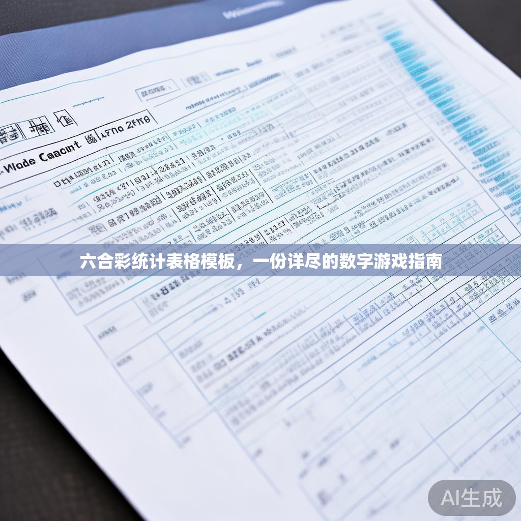 六合彩统计表格模板，一份详尽的数字游戏指南