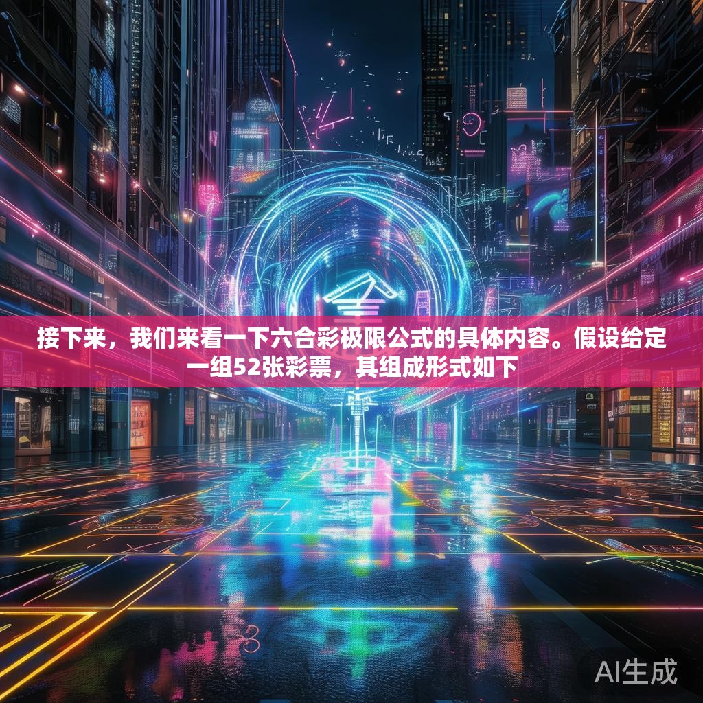 接下来，我们来看一下六合彩极限公式的具体内容。假设给定一组52张彩票，其组成形式如下