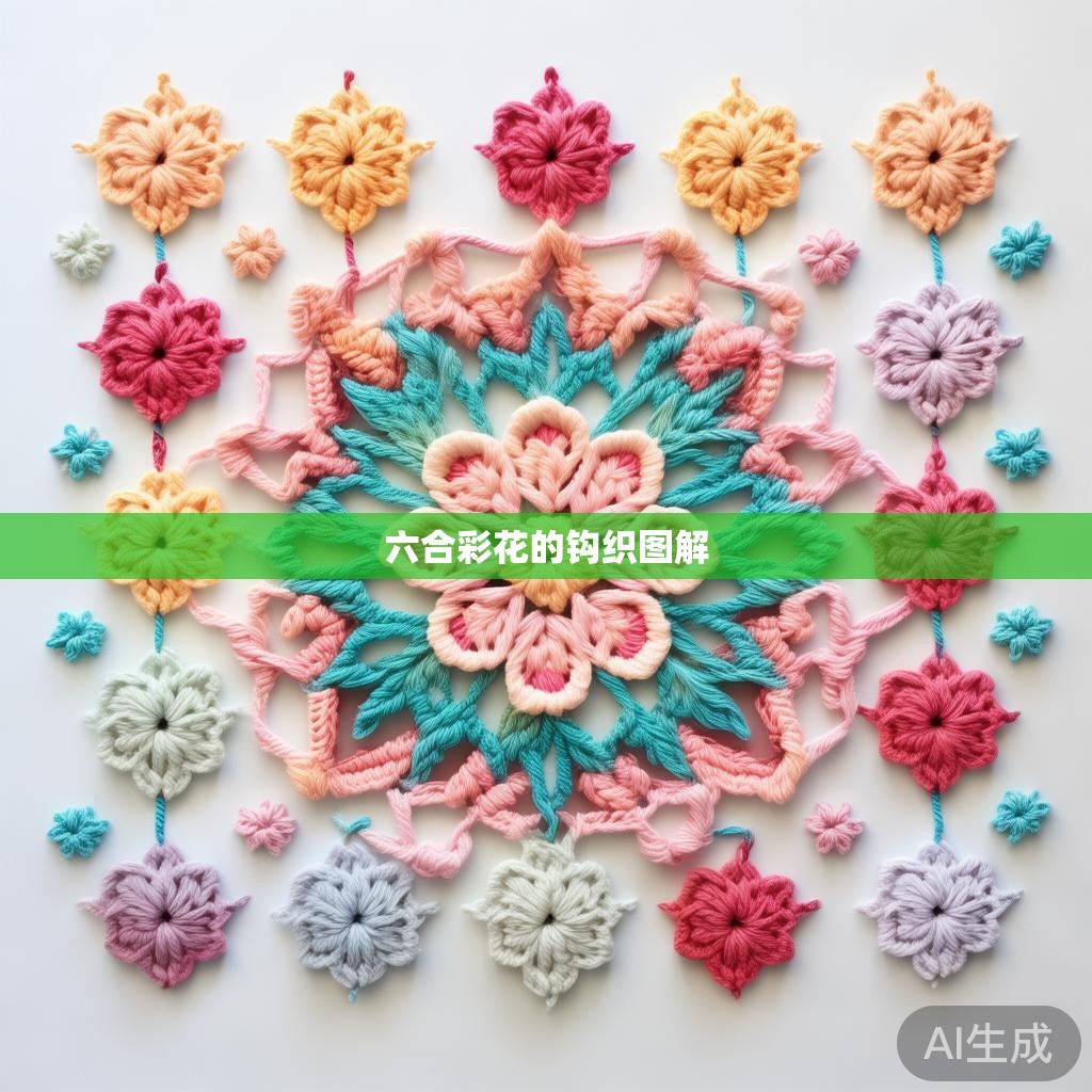 六合彩花的钩织图解