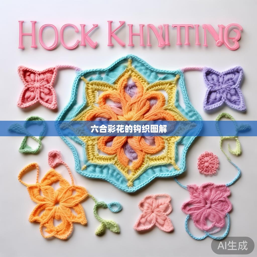 六合彩花的钩织图解