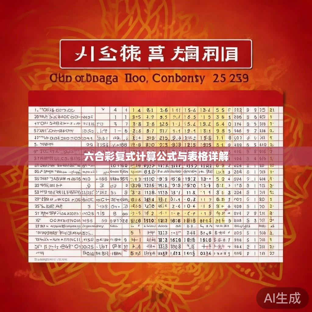 六合彩复式计算公式与表格详解