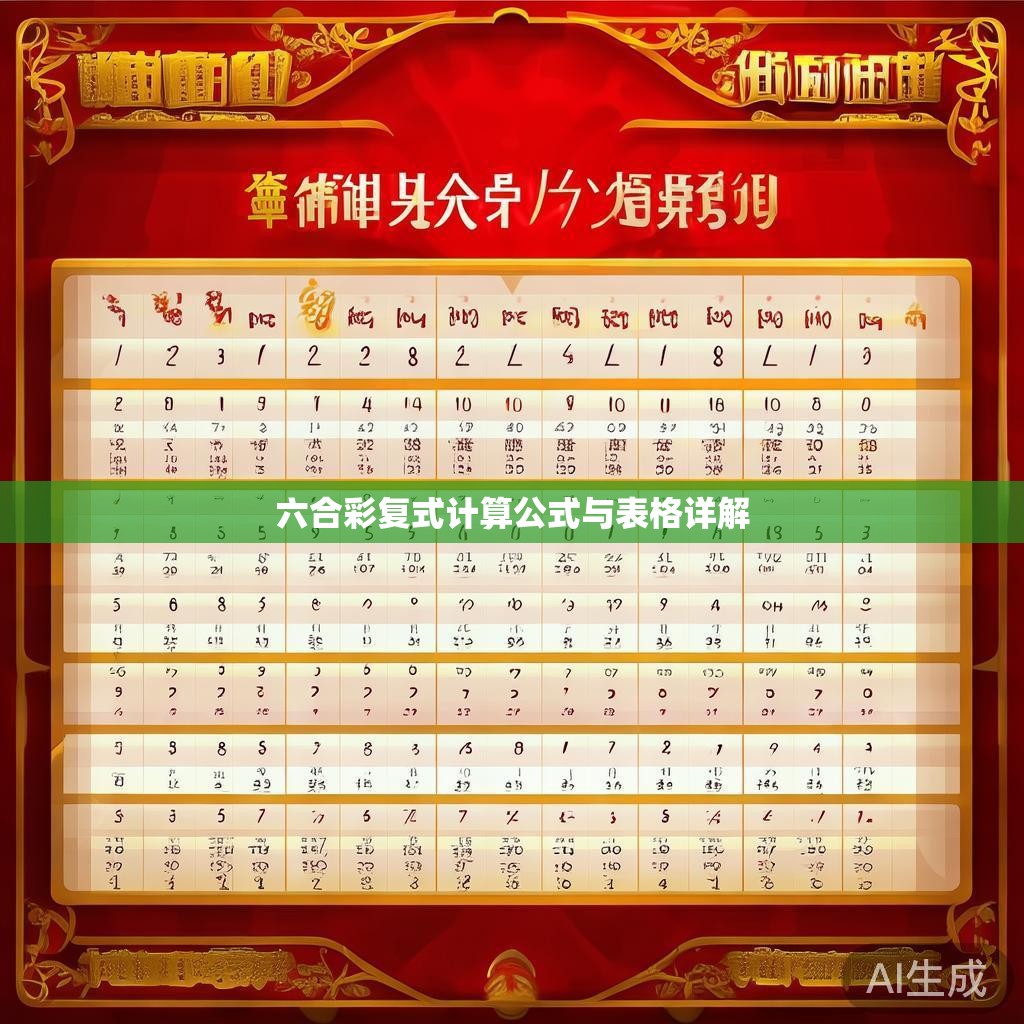 六合彩复式计算公式与表格详解