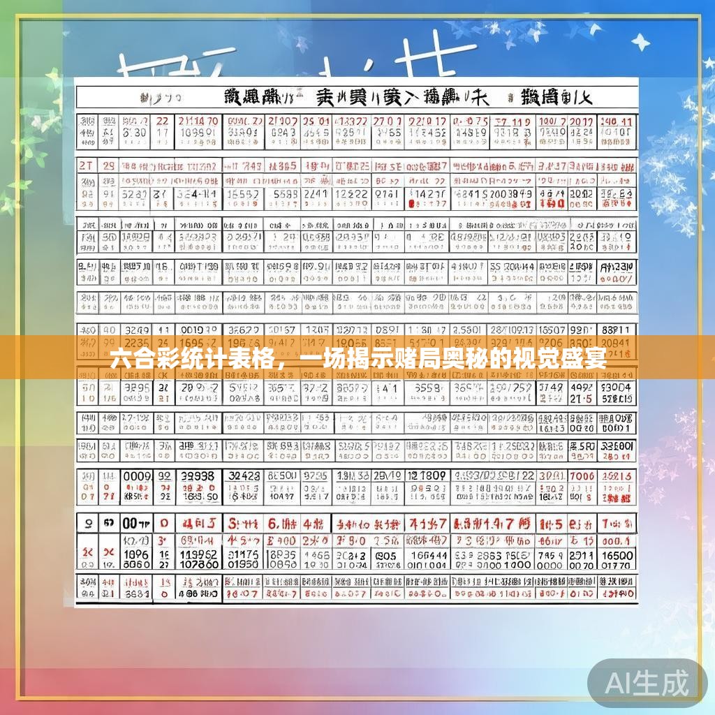 六合彩统计表格，一场揭示赌局奥秘的视觉盛宴