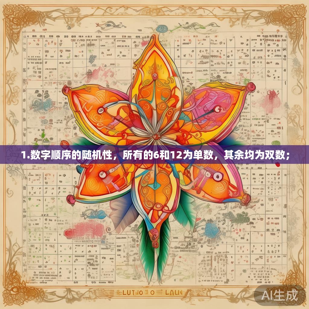 1.数字顺序的随机性，所有的6和12为单数，其余均为双数；