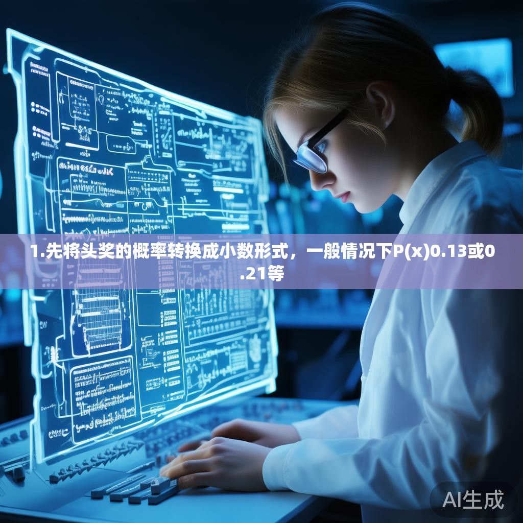 1.先将头奖的概率转换成小数形式，一般情况下P(x)0.13或0.21等