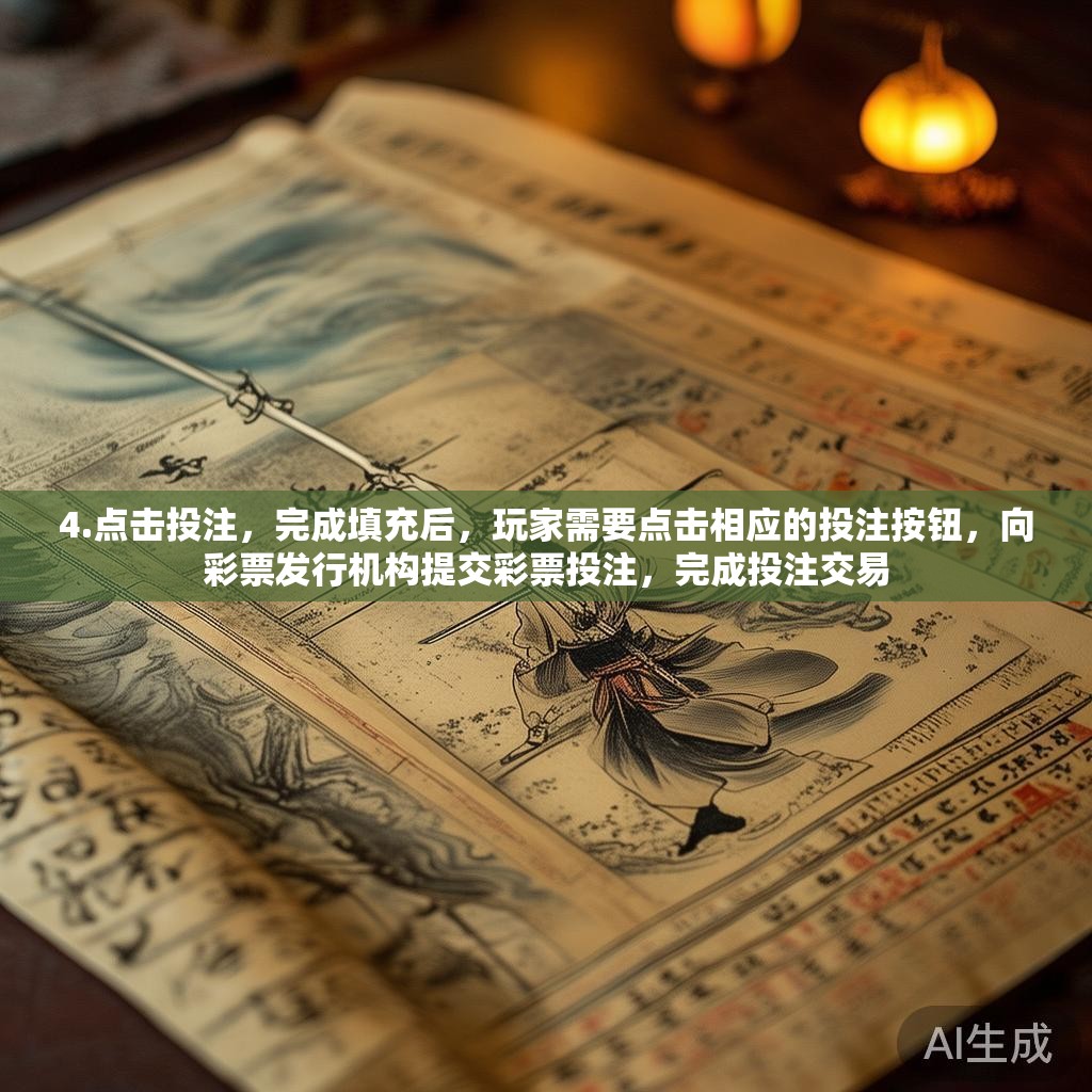 4.点击投注,完成填充后,玩家需要点击相应的投注按钮,向彩票发行机构提交彩票投注,完成投注交易 4.点击投注,完成填充后,玩家需要点击相应的投注按钮,向彩票发行机构提交彩票投注,完成投注交易