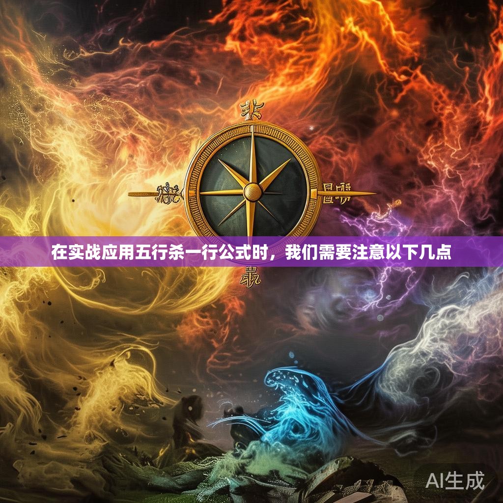 在实战应用五行杀一行公式时，我们需要注意以下几点