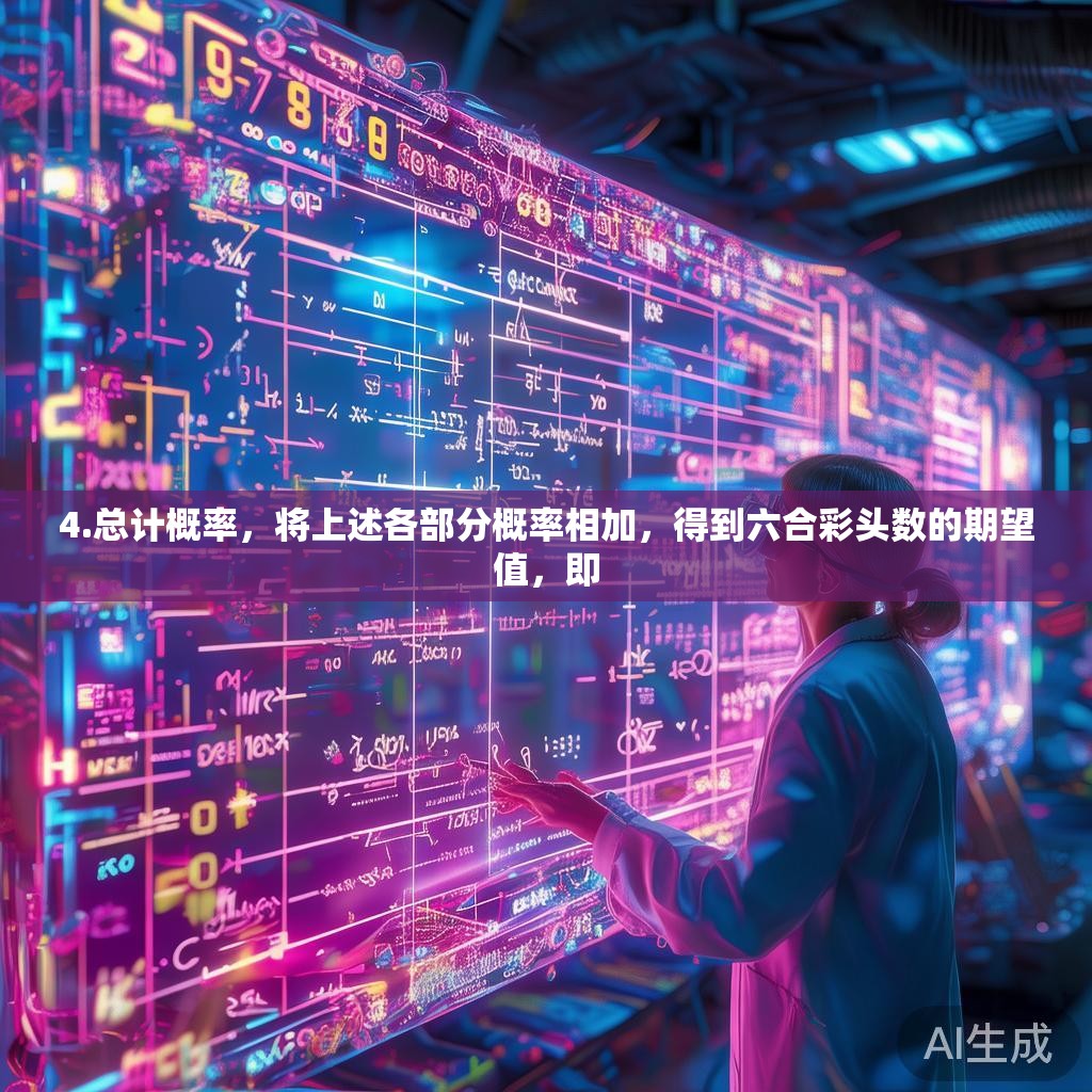 4.总计概率,将上述各部分概率相加,得到六合彩头数的期望值,即 4.总计概率,将上述各部分概率相加,得到六合彩头数的期望值,即