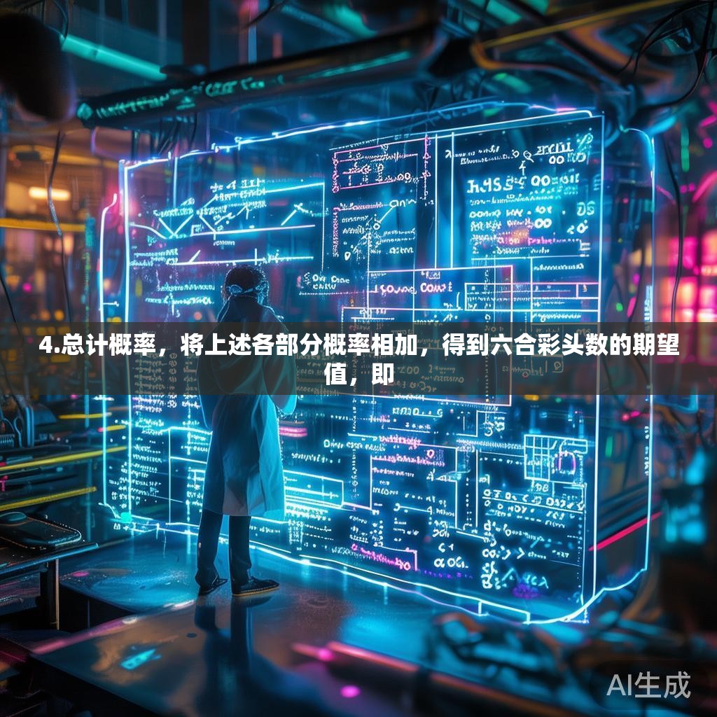 4.总计概率,将上述各部分概率相加,得到六合彩头数的期望值,即 4.总计概率,将上述各部分概率相加,得到六合彩头数的期望值,即