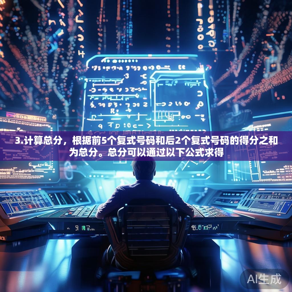 3.计算总分,根据前5个复式号码和后2个复式号码的得分之和为总分。总分可以通过以下公式求得 3.计算总分,根据前5个复式号码和后2个复式号码的得分之和为总分。总分可以通过以下公式求得