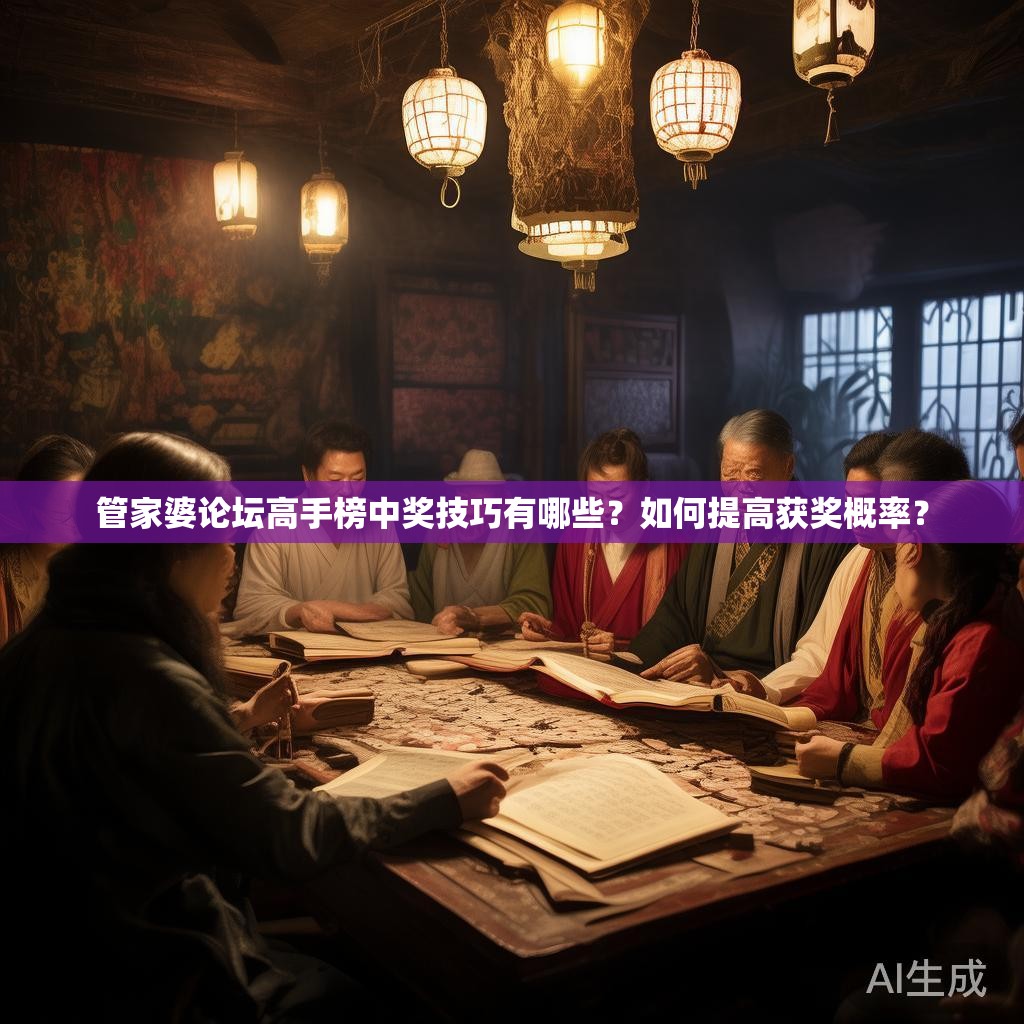 管家婆论坛高手榜中奖技巧有哪些?如何提高获奖概率? 管家婆论坛高手榜中奖技巧有哪些?如何提高获奖概率?