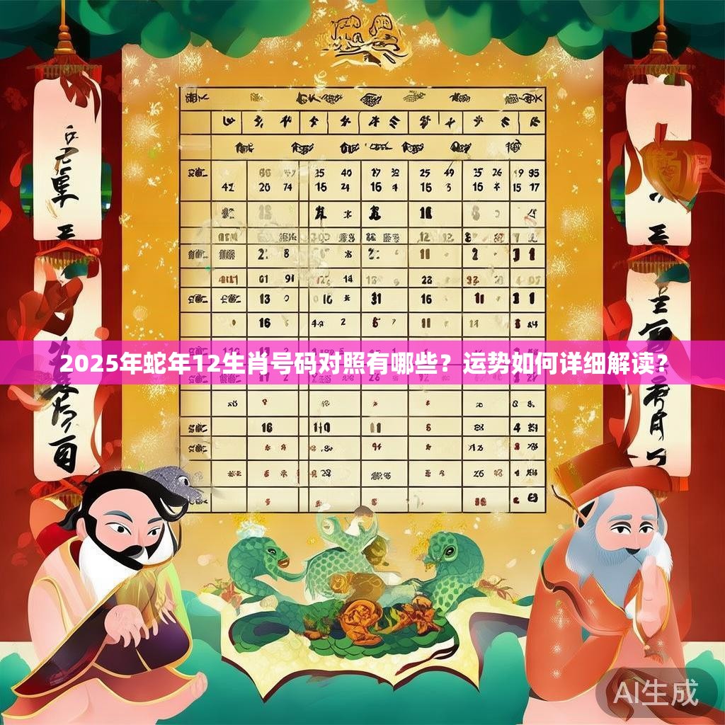 2025年蛇年12生肖号码对照有哪些？运势如何详细解读？