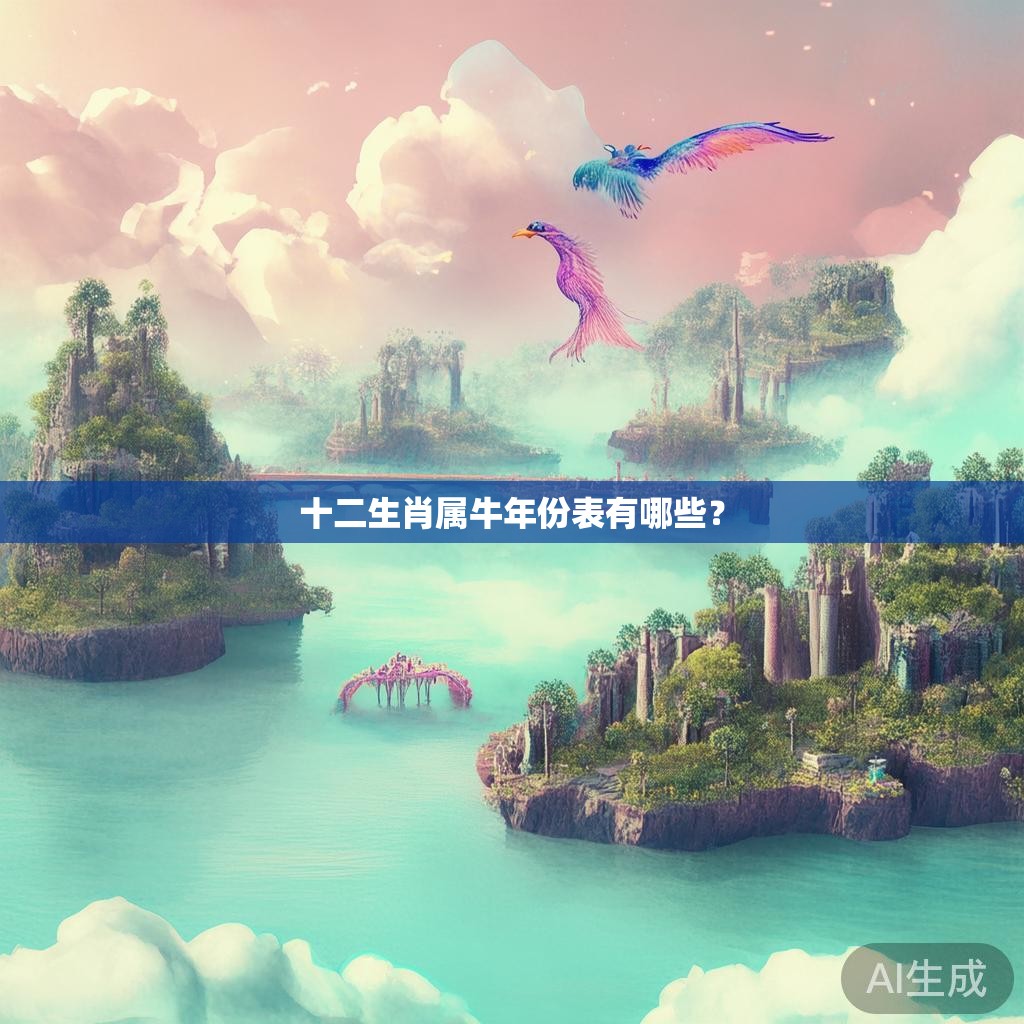 十二生肖属牛年份表有哪些？