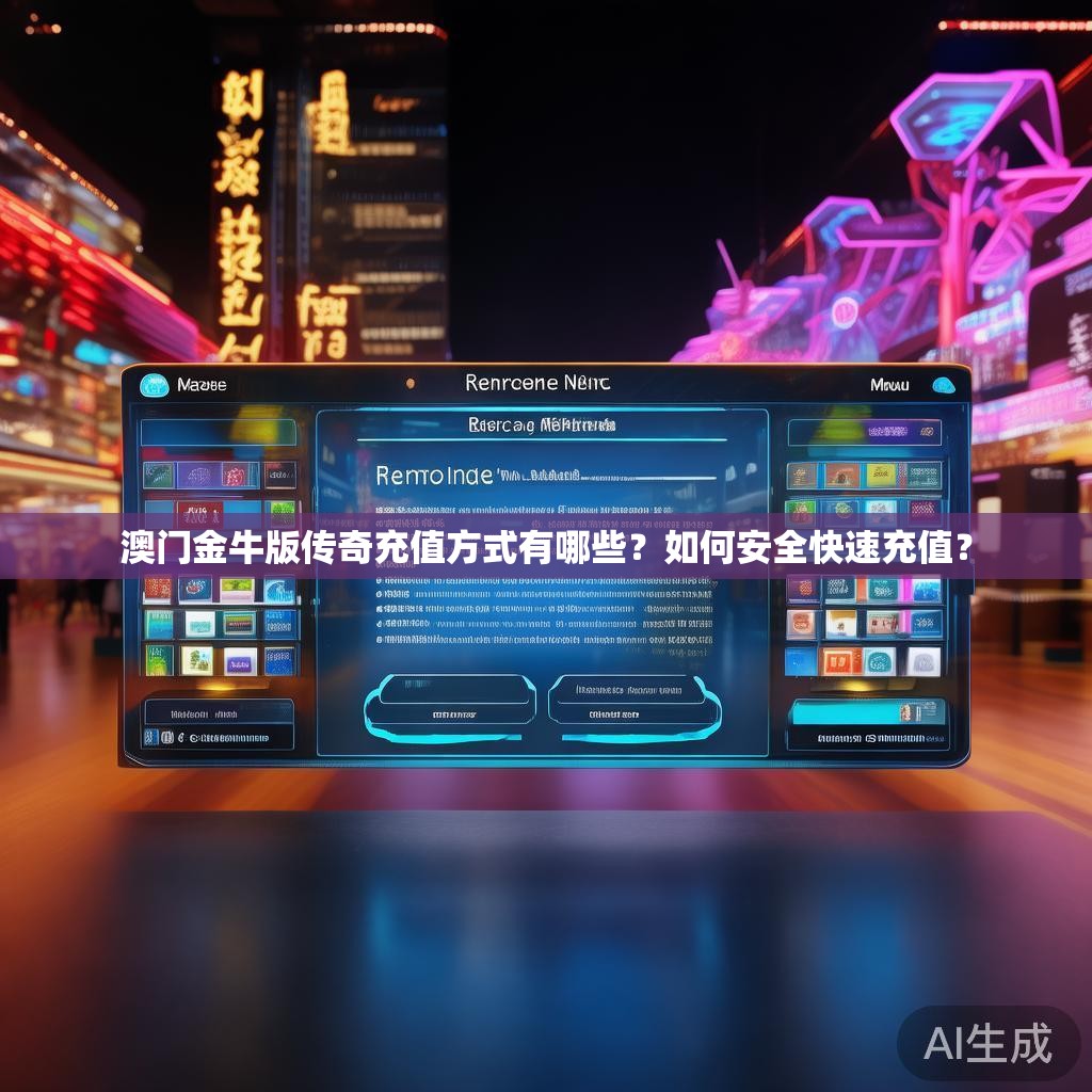 澳门金牛版传奇充值方式有哪些？如何安全快速充值？