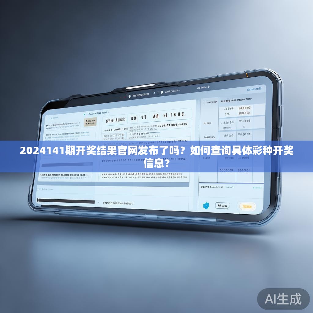 2024141期开奖结果官网发布了吗？如何查询具体彩种开奖信息？
