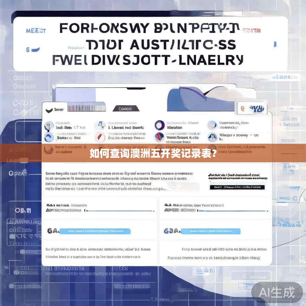 如何查询澳洲五开奖记录表？