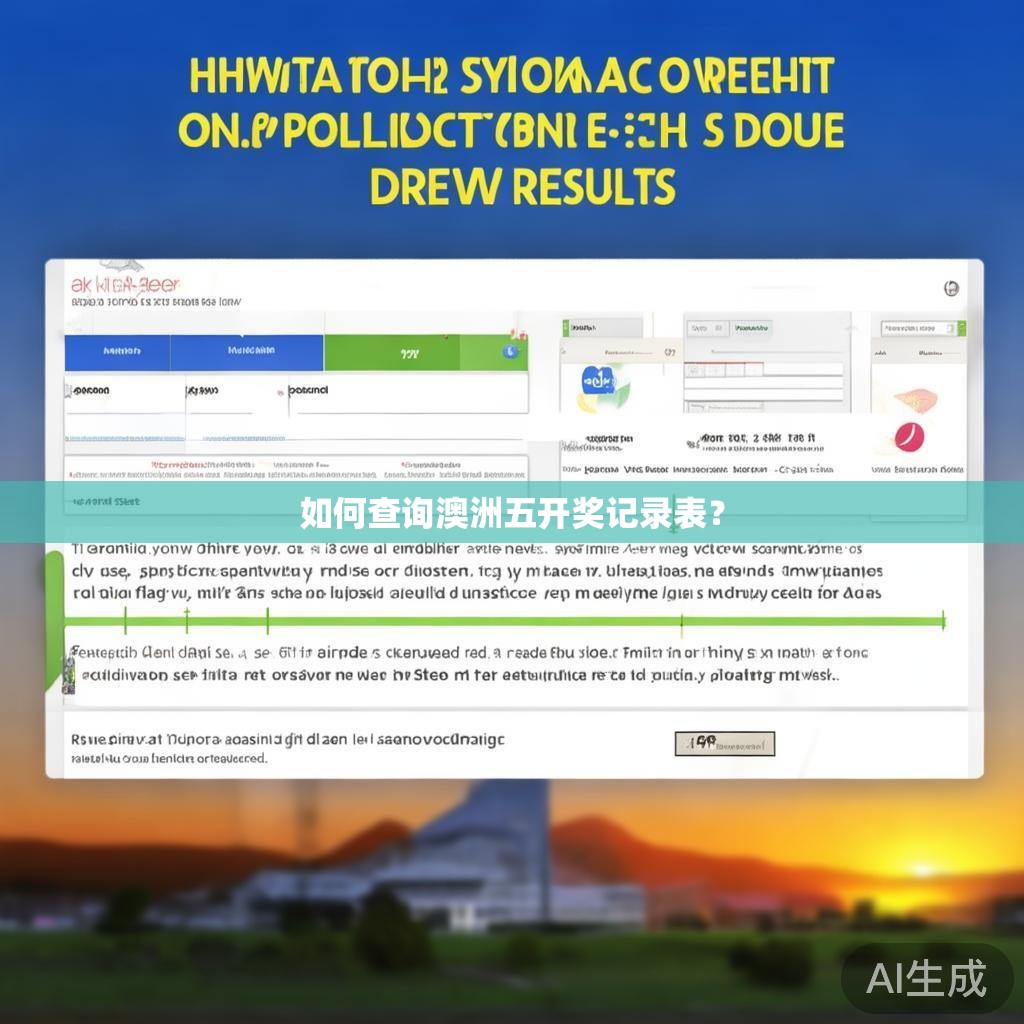如何查询澳洲五开奖记录表？