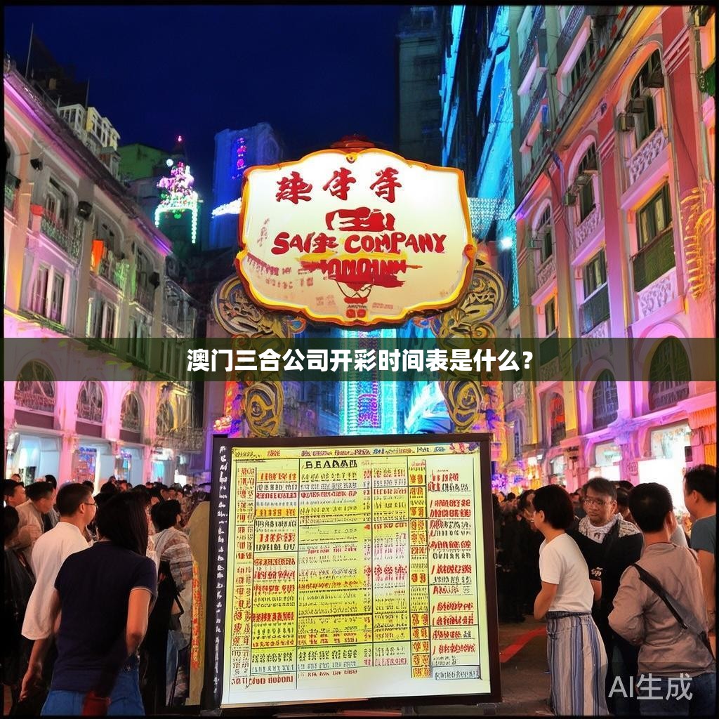 澳门三合公司开彩时间表是什么？