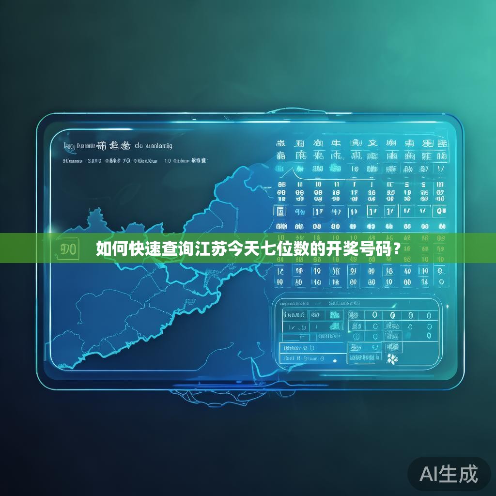 如何快速查询江苏今天七位数的开奖号码？