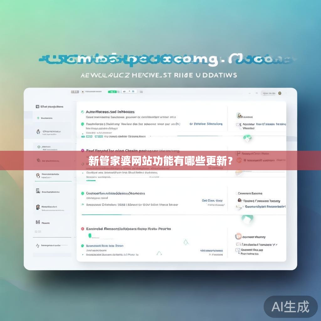 新管家婆网站功能有哪些更新？