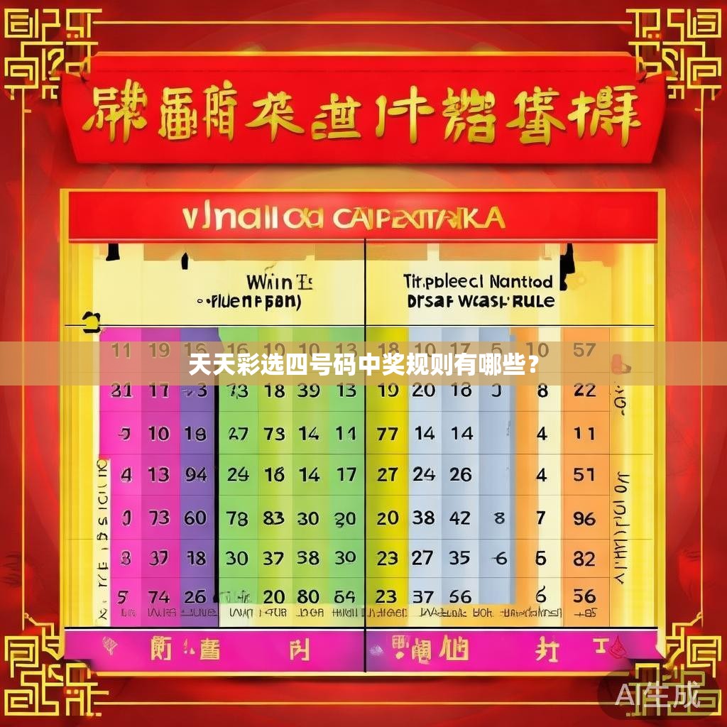 天天彩选四号码中奖规则有哪些？