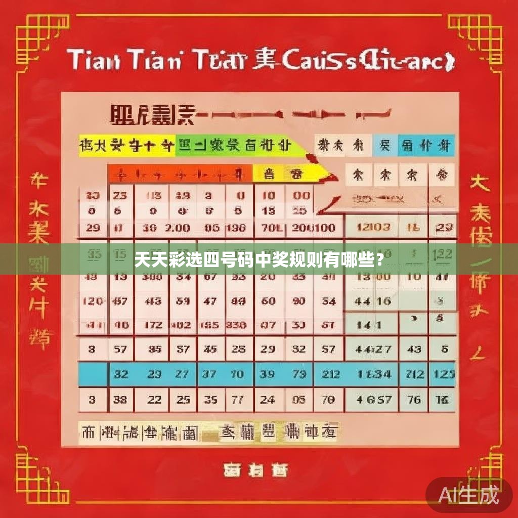 天天彩选四号码中奖规则有哪些？