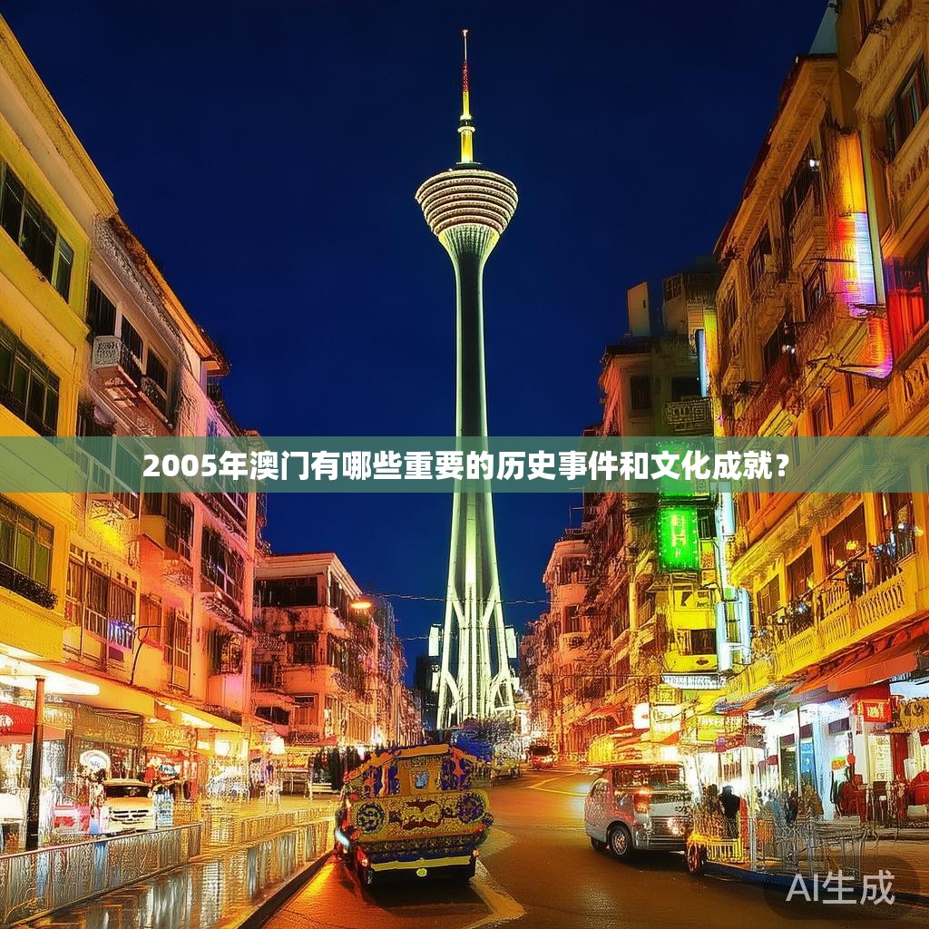 2005年澳门有哪些重要的历史事件和文化成就？